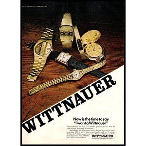 1978 Wittnauer Watch Watches Vintage Print Ad Analog Pocket Leather Wall Art